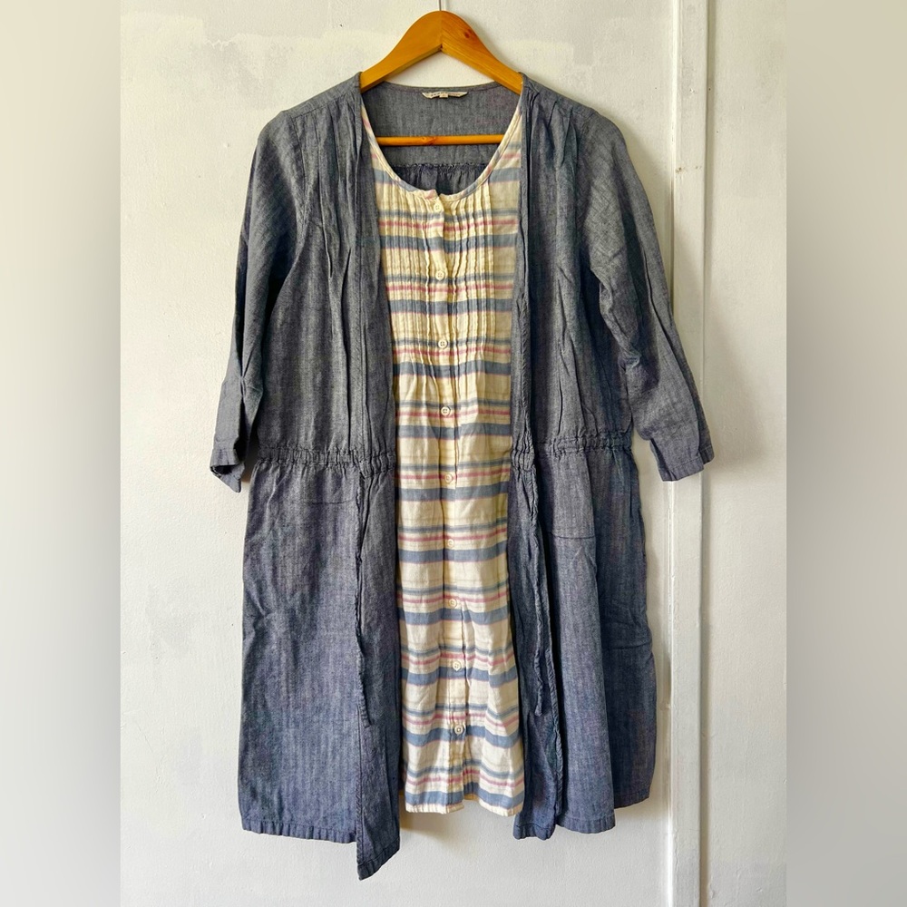 Striped Button-Down Dress